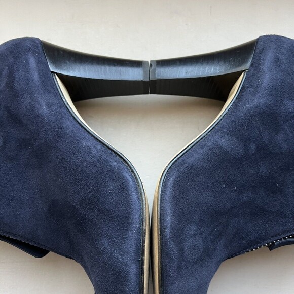 Paul Green Navy Blue Open Toe Sandal Boot w/ Zip Front & Block Heel UK 6 US 8 - Picture 15 of 15